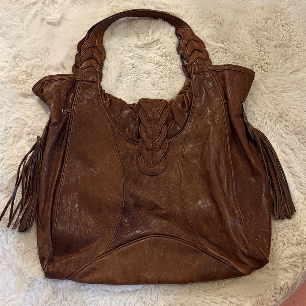 Junior Drake Brown Leather Hobo Bag View 3